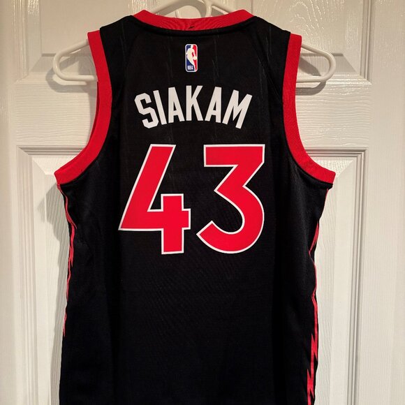 Youth Nike Pascal Siakam #43 Black/Red Toronto Raptors 20/21 Swingman NBA Jersey - Picture 2 of 4